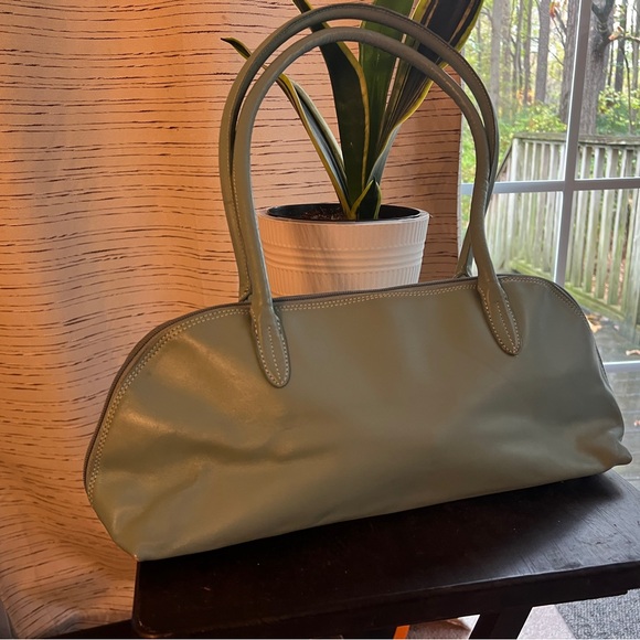 Blue Leather Shoulder Bag - Picture 5 of 7